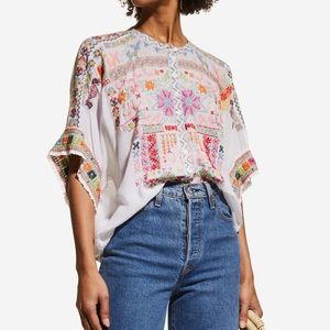 Johnny was xylia embroidered blouse